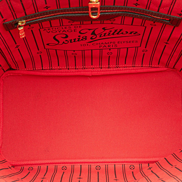 ルイ ヴィトン ダミエ ネヴァーフルMM トートバッグ ショルダーバッグ Ｎ51105 ブラウン PVC レザー レディース LOUIS VUITTON 【中古】