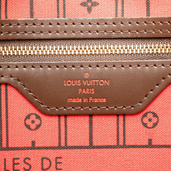 ルイ ヴィトン ダミエ ネヴァーフルMM トートバッグ ショルダーバッグ Ｎ51105 ブラウン PVC レザー レディース LOUIS VUITTON 【中古】