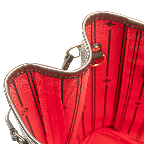 ルイ ヴィトン ダミエ ネヴァーフルMM トートバッグ ショルダーバッグ Ｎ51105 ブラウン PVC レザー レディース LOUIS VUITTON 【中古】