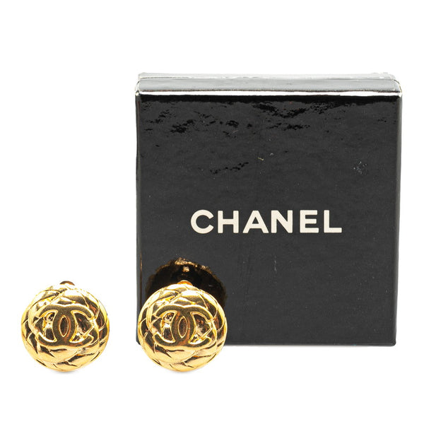 シャネル ココマーク ラウンド イヤリング ゴールド メッキ レディース CHANEL 【中古】