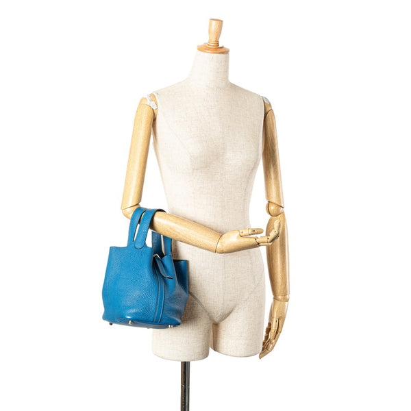 エルメス ピコタンロックPM ハンドバッグ ブルーゼリージュ トリヨンクレマンス レディース HERMES 【中古】