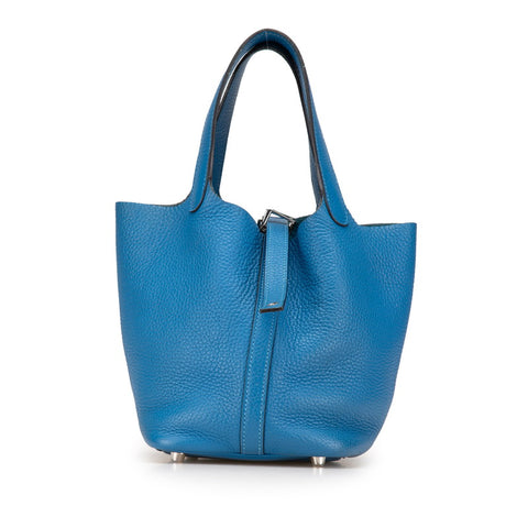 エルメス ピコタンロックPM ハンドバッグ ブルーゼリージュ トリヨンクレマンス レディース HERMES 【中古】