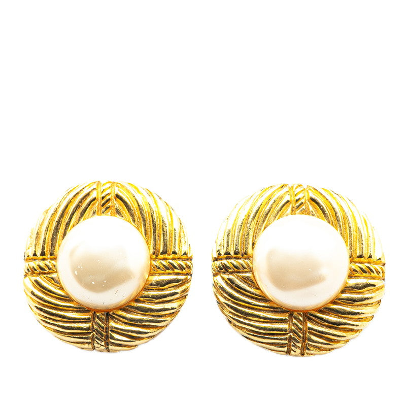 シャネル イヤリング ゴールド メッキ フェイクパール レディース CHANEL 【中古】