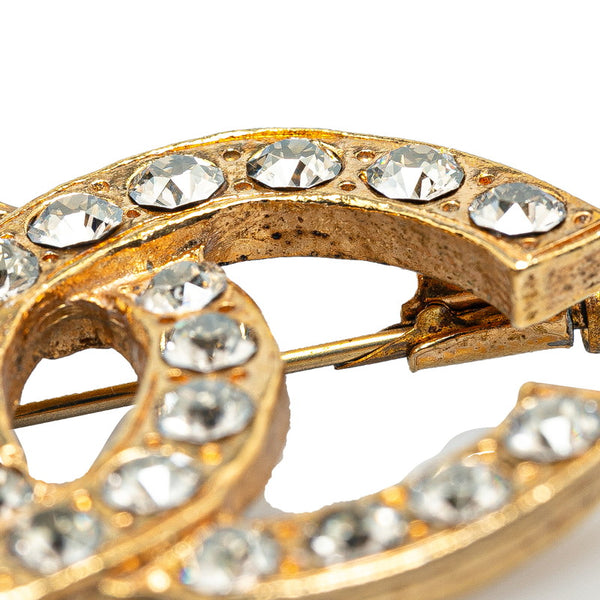 シャネル ココマーク ラインストーン ブローチ ゴールド メッキ レディース CHANEL 【中古】