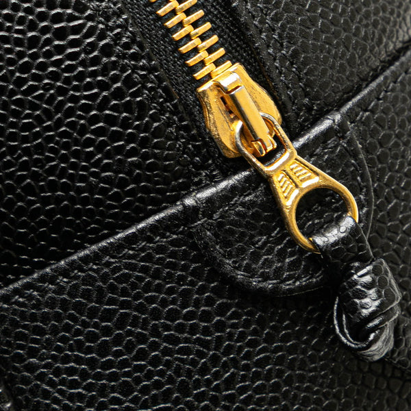 シャネル ココマーク ポーチ 小物入れ ブラック キャビアスキン レディース CHANEL 【中古】