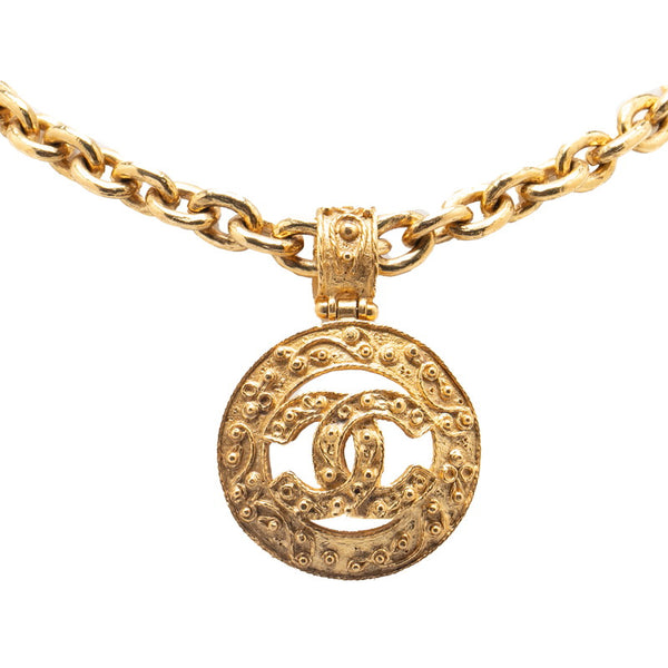 シャネル ヴィンテージ ココマーク ロングネックレス ゴールド メッキ レディース CHANEL 【中古】