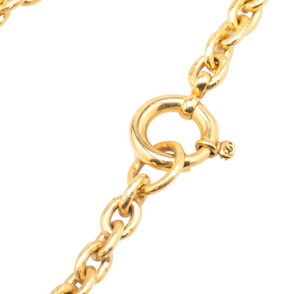 シャネル ヴィンテージ ココマーク ロングネックレス ゴールド メッキ レディース CHANEL 【中古】
