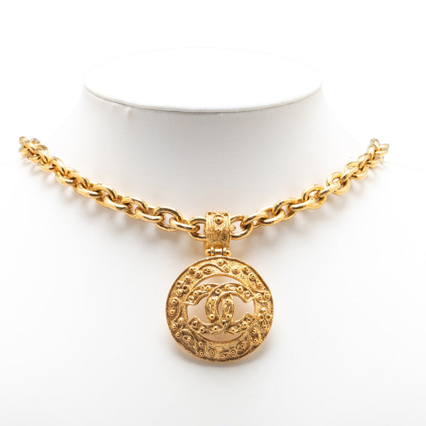 シャネル ヴィンテージ ココマーク ロングネックレス ゴールド メッキ レディース CHANEL 【中古】