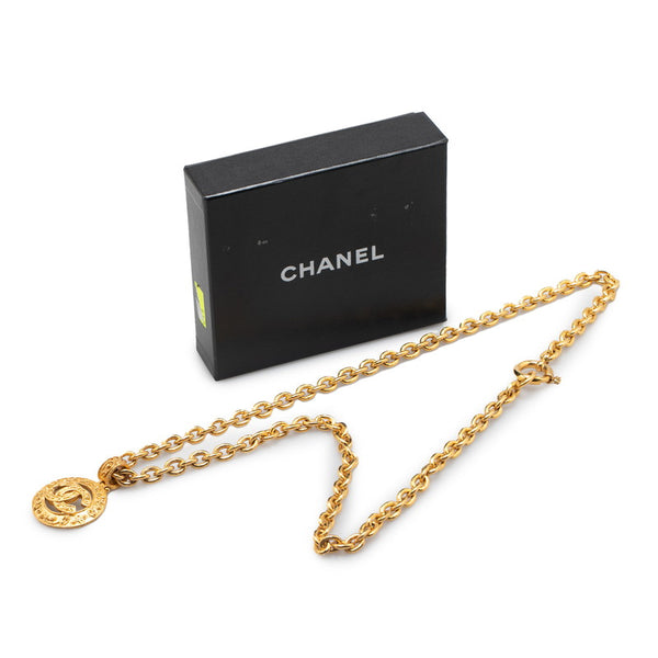 シャネル ヴィンテージ ココマーク ロングネックレス ゴールド メッキ レディース CHANEL 【中古】