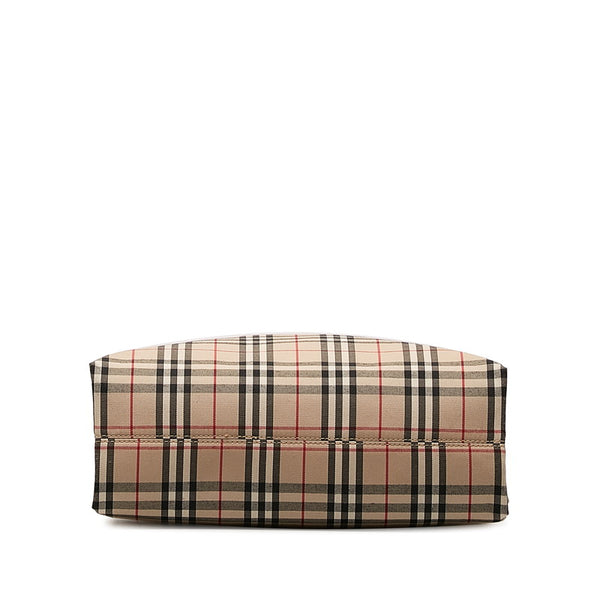バーバリー ノバチェック トートバッグ ベージュ マルチカラー キャンバス レディース BURBERRY 【中古】