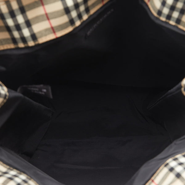 バーバリー ノバチェック トートバッグ ベージュ マルチカラー キャンバス レディース BURBERRY 【中古】