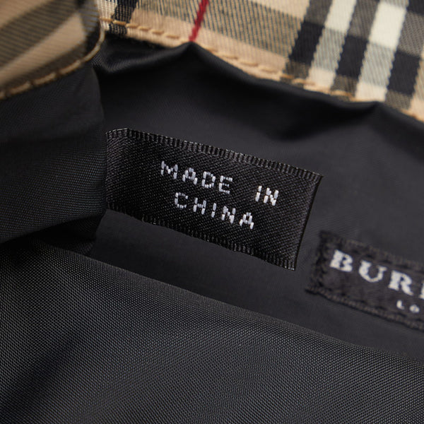 バーバリー ノバチェック トートバッグ ベージュ マルチカラー キャンバス レディース BURBERRY 【中古】
