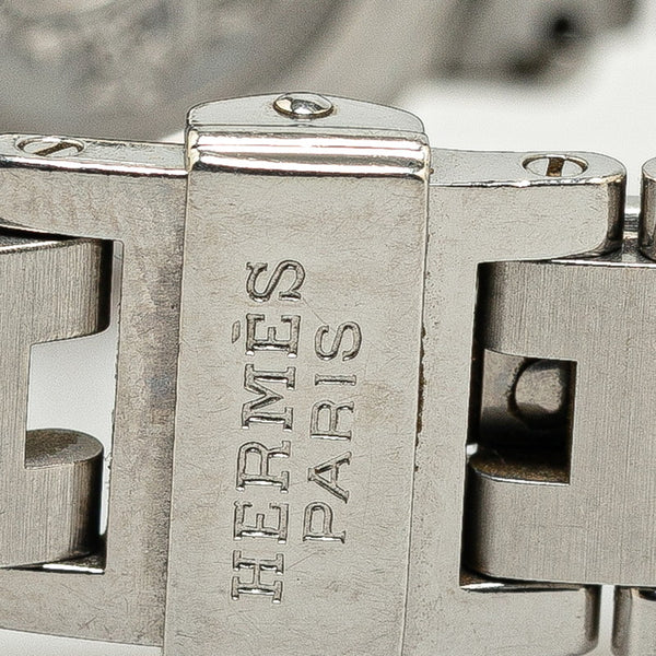 エルメス クリッパー 腕時計 CL4.210 クオーツ ホワイト文字盤 ステンレススチール レディース HERMES 【中古】
