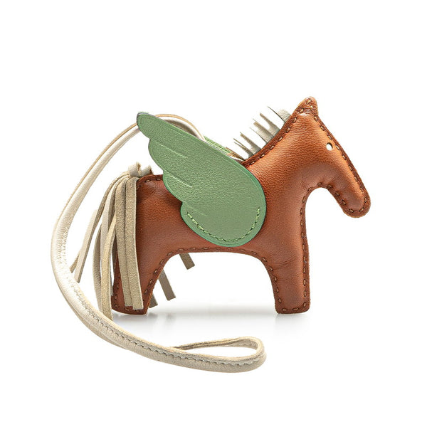 エルメス ロデオPM ペガサス チャーム バッグチャーム ゴールド ヴェール クリケット クレ アニョーミロ レディース HERMES 【中古】