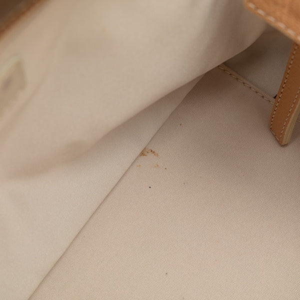 シャネル ココマーク パリビアリッツ トート PM トートバッグ A34208 ゴールド ベージュ キャンバス レザー レディース CHANEL 【中古】