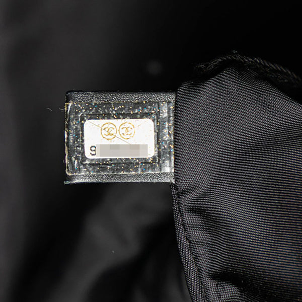 シャネル ニュートラベルラインMM ココマーク トートバッグ ショルダーバッグ ブラック ナイロン レザー レディース CHANEL 【中古】