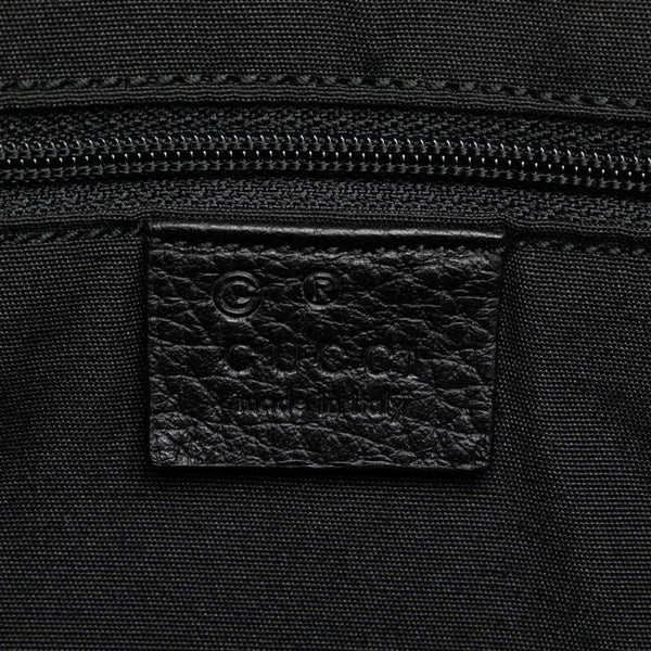 グッチ GGナイロン シェリーライン トートバッグ ハンドバッグ 293599 ブラック ナイロン レザー レディース GUCCI 【中古】