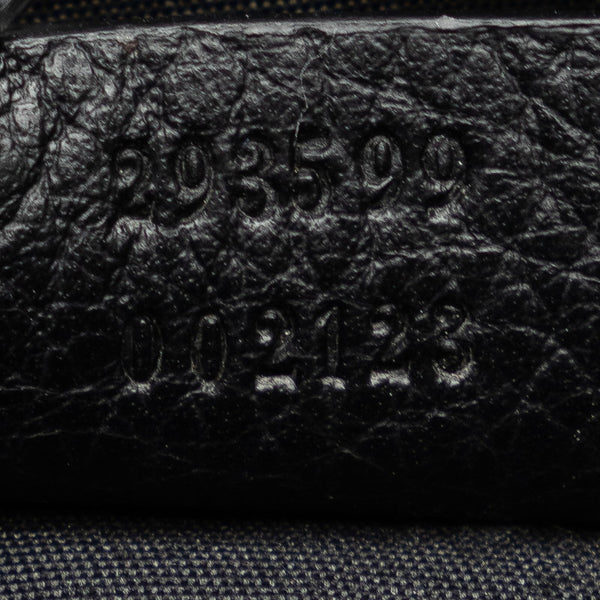 グッチ GGナイロン シェリーライン トートバッグ ハンドバッグ 293599 ブラック ナイロン レザー レディース GUCCI 【中古】