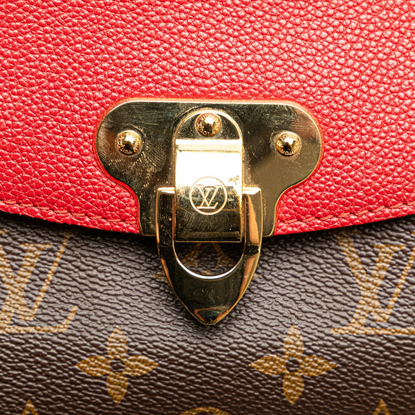 ルイ ヴィトン モノグラム サン プラシード チェーン ショルダーバッグ M43713 ブラウン レッド PVC レザー レディース LOUIS VUITTON 【中古】