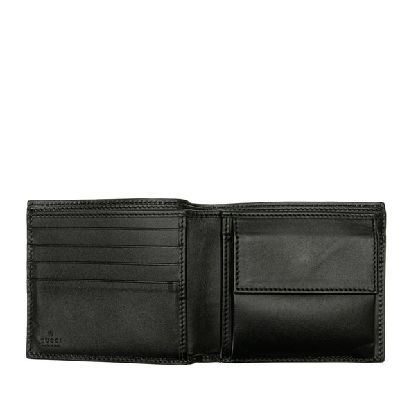 グッチ GGスプリーム キングスネーク  二つ折り財布 451266 ベージュ ブラウン PVC レザー メンズ GUCCI 【中古】