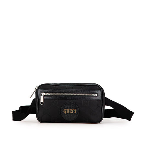 グッチ GGナイロン オフ ザ グリッド ウエストバッグ ボディバッグ 631341 ブラック ナイロン レザー レディース GUCCI 【中古】