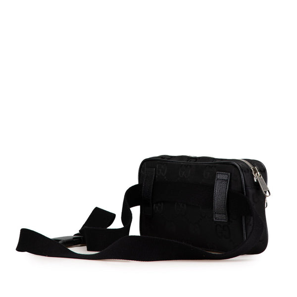 グッチ GGナイロン オフ ザ グリッド ウエストバッグ ボディバッグ 631341 ブラック ナイロン レザー レディース GUCCI 【中古】