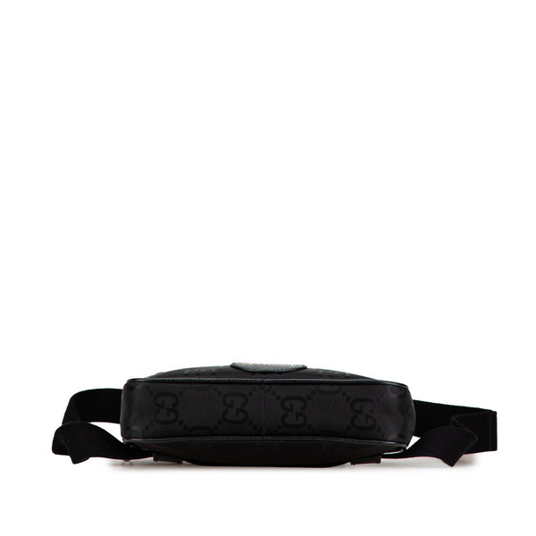 グッチ GGナイロン オフ ザ グリッド ウエストバッグ ボディバッグ 631341 ブラック ナイロン レザー レディース GUCCI 【中古】