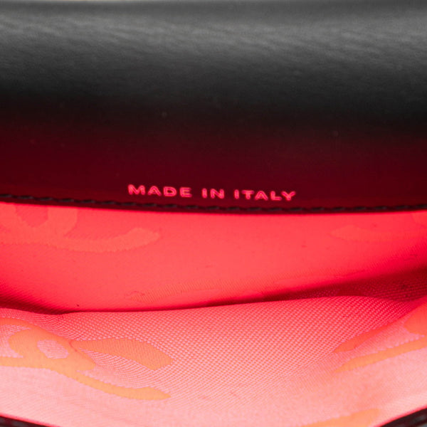 シャネル カンボンライン ココマーク カードケース 名刺入れ ブラック ラムスキン エナメル レディース CHANEL 【中古】