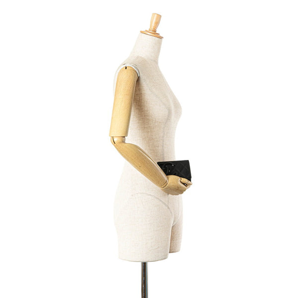 シャネル カンボンライン ココマーク カードケース 名刺入れ ブラック ラムスキン エナメル レディース CHANEL 【中古】