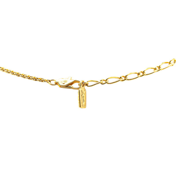 サンローラン ハート モチーフ ネックレス ゴールド メッキ レディース SAINT LAURENT 【中古】