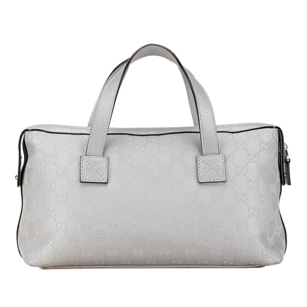 グッチ GGインプリメ ハンドバッグ 264210 シルバー キャンバス レザー レディース GUCCI 【中古】