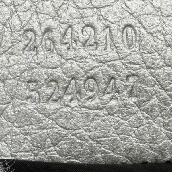 グッチ GGインプリメ ハンドバッグ 264210 シルバー キャンバス レザー レディース GUCCI 【中古】