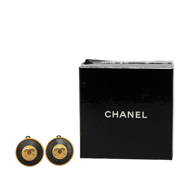 シャネル ヴィンテージ ココマーク イヤリング ゴールド ブラウン メッキ レディース CHANEL 【中古】