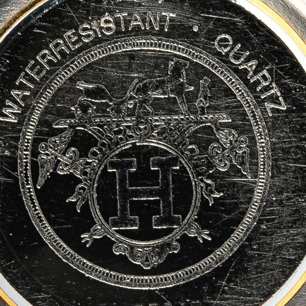 エルメス プロフィール 腕時計 クオーツ アイボリー文字盤 ステンレススチール メッキ レディース HERMES 【中古】