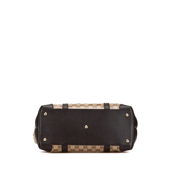 グッチ GGクリスタル トートバッグ ショルダーバッグ 336660 ベージュ ブラウン PVC レザー レディース GUCCI 【中古】