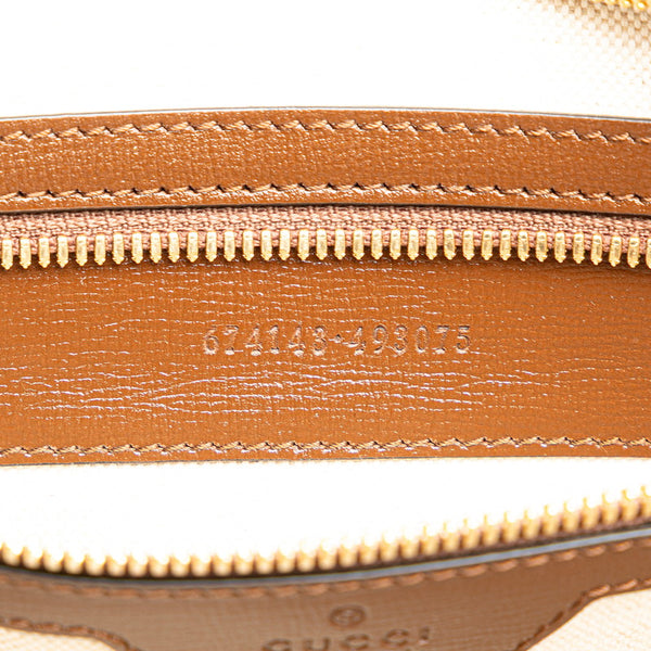 グッチ GGスプリーム ブリーフケース 斜め掛けビジネスバッグ 2WAY 674143 ブラウン PVC レザー メンズ GUCCI 【中古】