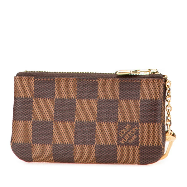ルイ ヴィトン ダミエ ポシェット クレ コインケース キーケース 小銭入れ N62658 ブラウン PVC レザー レディース LOUIS VUITTON 【中古】