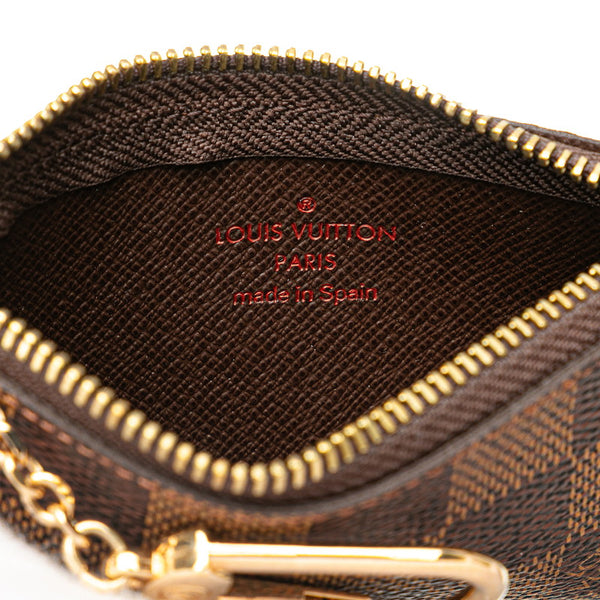 ルイ ヴィトン ダミエ ポシェット クレ コインケース キーケース 小銭入れ N62658 ブラウン PVC レザー レディース LOUIS VUITTON 【中古】