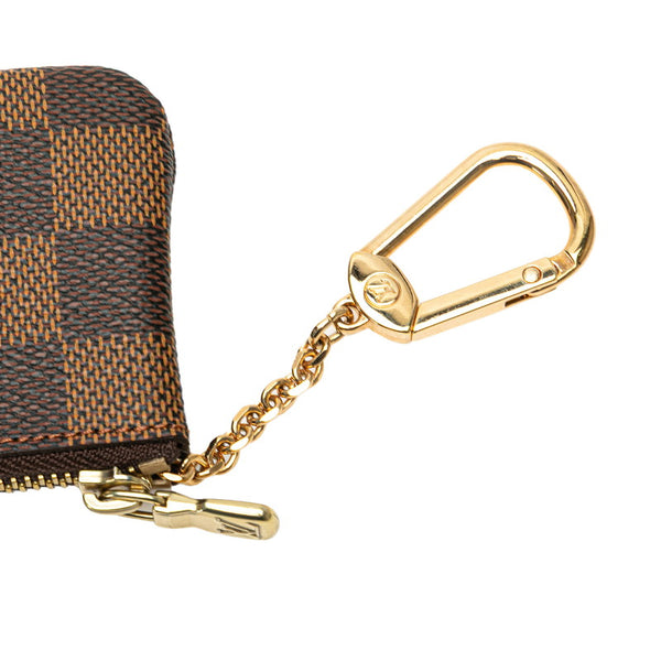 ルイ ヴィトン ダミエ ポシェット クレ コインケース キーケース 小銭入れ N62658 ブラウン PVC レザー レディース LOUIS VUITTON 【中古】