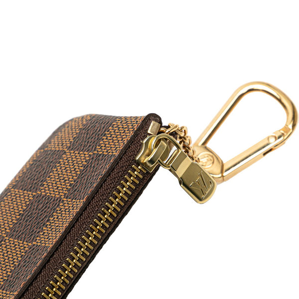 ルイ ヴィトン ダミエ ポシェット クレ コインケース キーケース 小銭入れ N62658 ブラウン PVC レザー レディース LOUIS VUITTON 【中古】