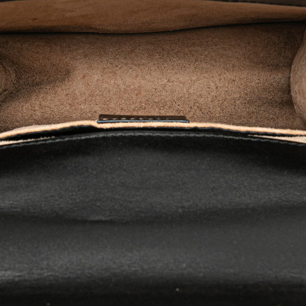 グッチ シェリーライン シルヴィ スモール 斜め掛け チェーン ショルダーバッグ  431666 ブラック マルチカラー レザー レディース GUCCI 【中古】