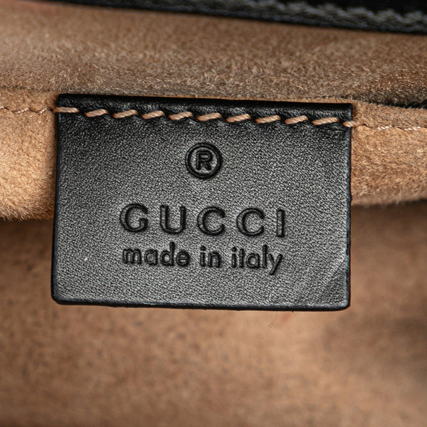 グッチ シェリーライン シルヴィ スモール 斜め掛け チェーン ショルダーバッグ  431666 ブラック マルチカラー レザー レディース GUCCI 【中古】