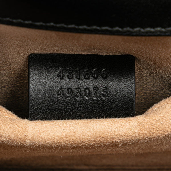 グッチ シェリーライン シルヴィ スモール 斜め掛け チェーン ショルダーバッグ  431666 ブラック マルチカラー レザー レディース GUCCI 【中古】