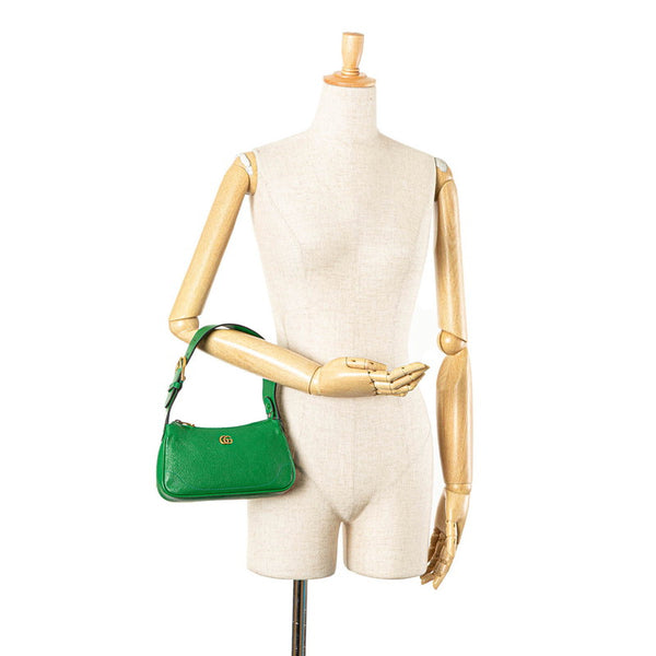 グッチ GGマーモント アフロディーテ ミニショルダーバッグ 739076 グリーン レザー レディース GUCCI 【中古】