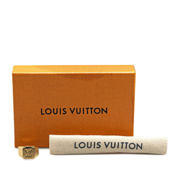 ルイ ヴィトン モノグラム シグネットリング 指輪 #M M80190 ゴールド メッキ メンズ LOUIS VUITTON 【中古】