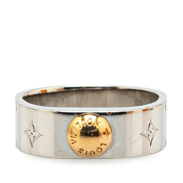 ルイ ヴィトン ナノグラム リング 指輪 #S M00216 シルバー メタル メッキ レディース LOUIS VUITTON 【中古】