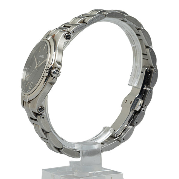 グッチ 腕時計 9040M クオーツ ブラック文字盤 ステンレススチール メンズ GUCCI 【中古】