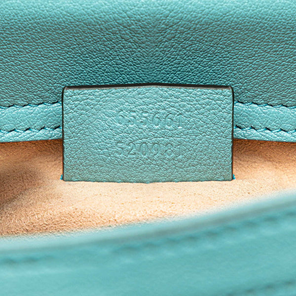 グッチ バンブー ダイアナ ミニ ハンドバッグ ショルダーバッグ 2WAY 655661 ライトブルー レザー レディース GUCCI 【中古】