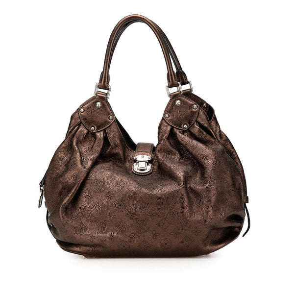 ルイ ヴィトン モノグラム マヒナL ハンドバッグ ショルダーバッグ M95766 モルドレ ブラウン レザー レディース LOUIS VUITTON 【中古】