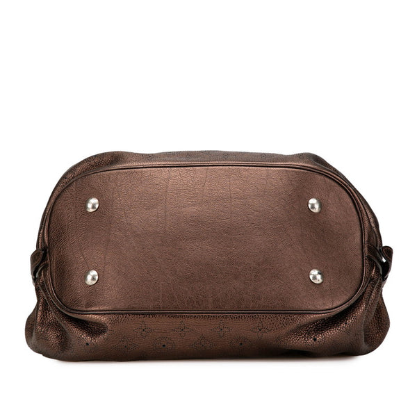 ルイ ヴィトン モノグラム マヒナL ハンドバッグ ショルダーバッグ M95766 モルドレ ブラウン レザー レディース LOUIS VUITTON 【中古】
